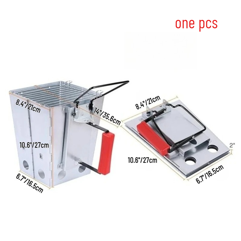Charcoal Chimney Starter - 1PCS Collapsible Camping Grill & Chimney