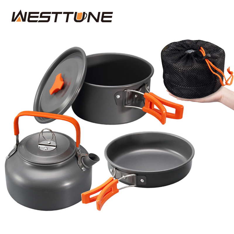 Camping Outdoor Cooking Table - WESTTUNE Camping Cookware Kit Aluminum Outdoor