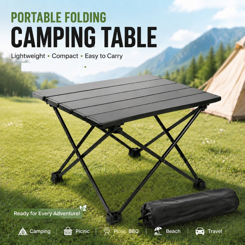 Camping Cooking Backpack - Lightweight Portable Foldable Camping Table Foldable