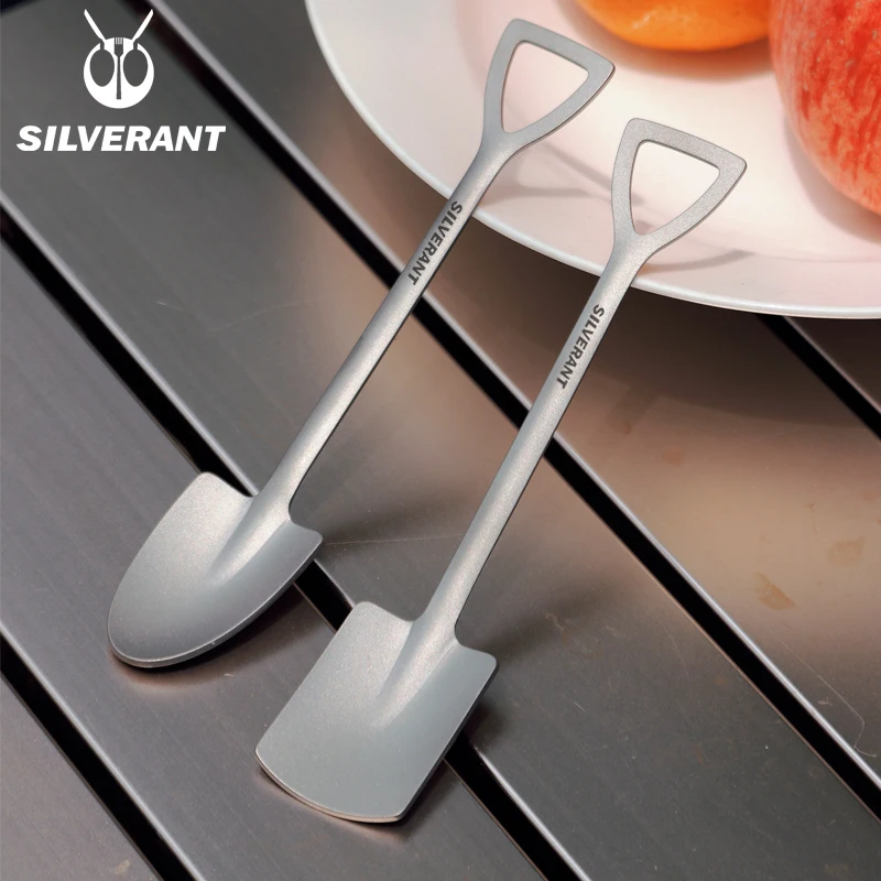Camping Outdoor Cooking Table - EDC Titanium Portable Shovel Shape Spoon