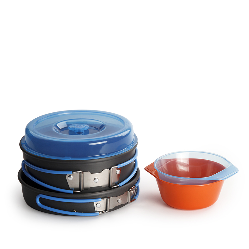 Camping Cooking Backpack - Camping Cookware Backpacking Pot Pan Bowls