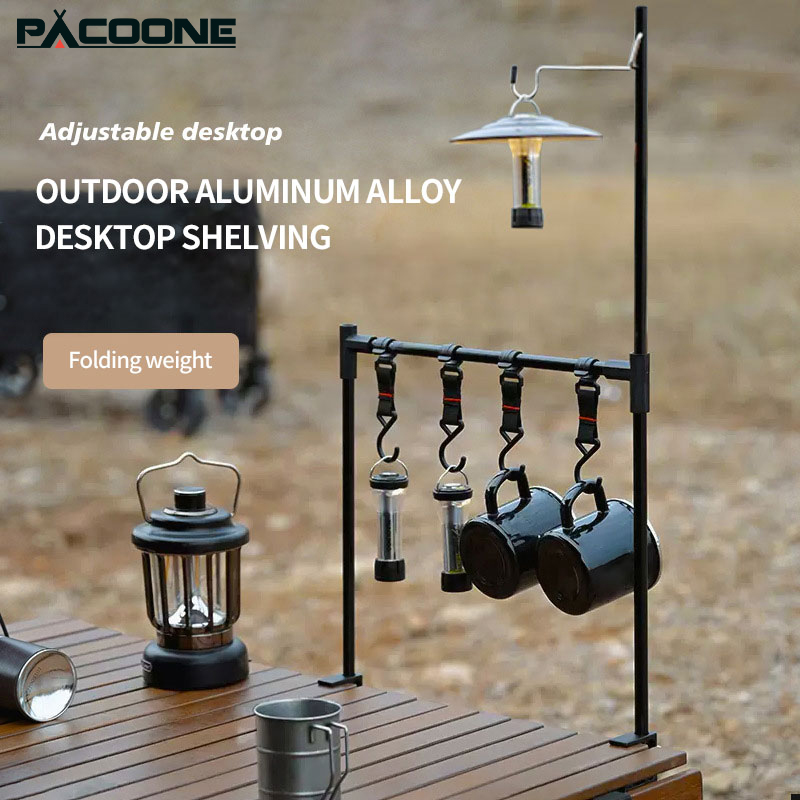 Camping Outdoor Cooking Table - New Camping Shelf IGT Lantern Stand