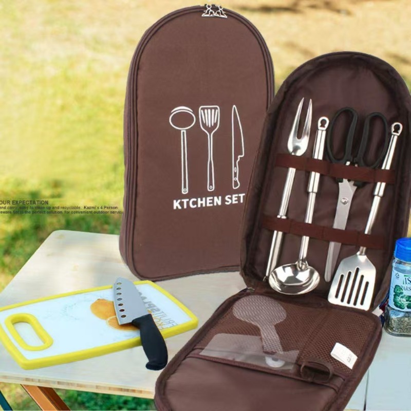 Camping Travel Cooking Utensil - Camping Cooking Equipment Bag ulasan dan harga