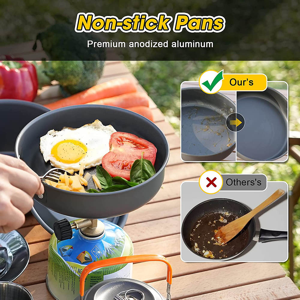 Aluminum Outdoor Camping Cookw - Camping Cooking Equipment Bag ulasan dan harga