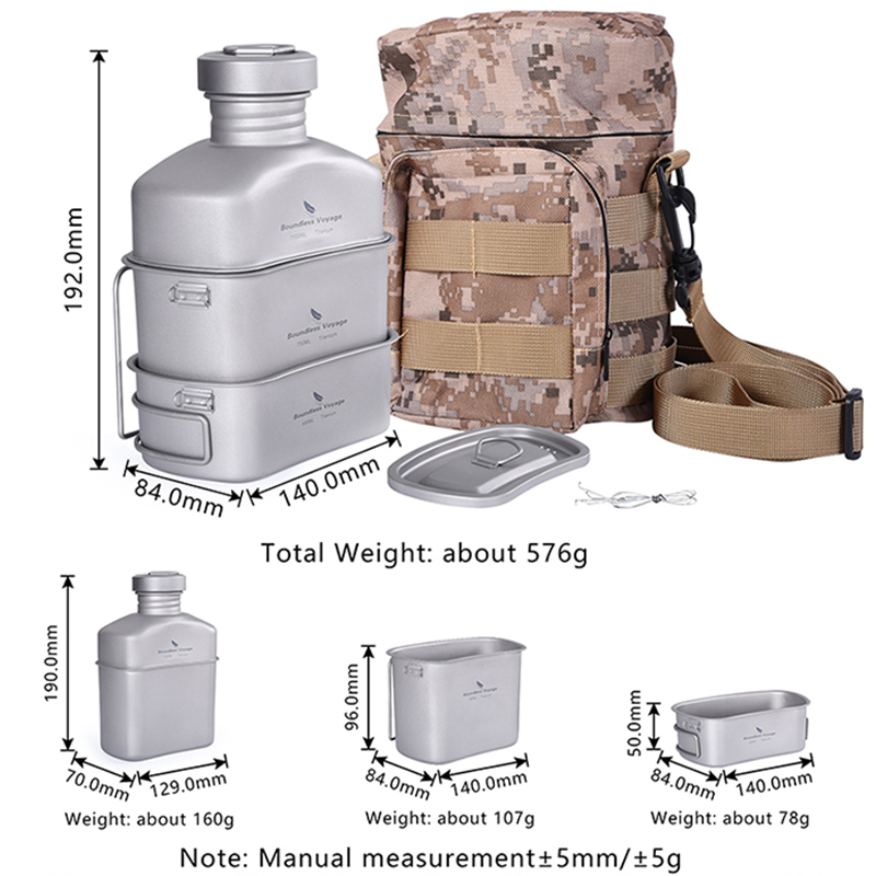 Boundless Voyage Outdoor Milit - Mess Kit Titanium ulasan dan harga