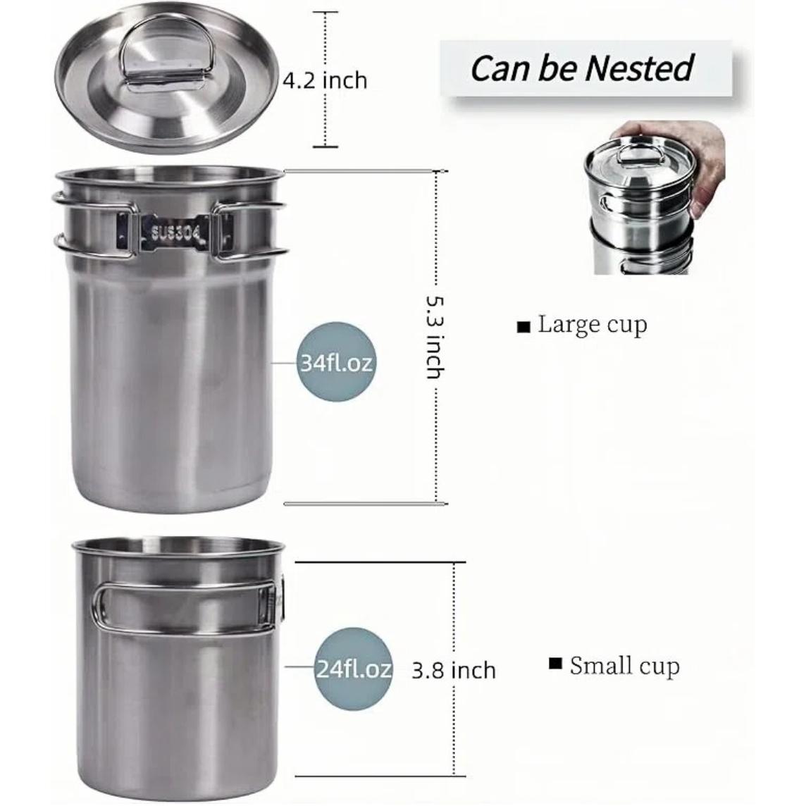 Foldable Camping Cups Mugs Cam - Camping Cooking Backpack ulasan dan harga