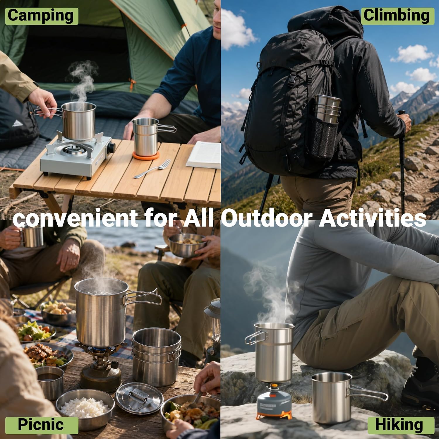 Foldable Camping Cups Mugs Cam - Camping Cooking Backpack ulasan dan harga