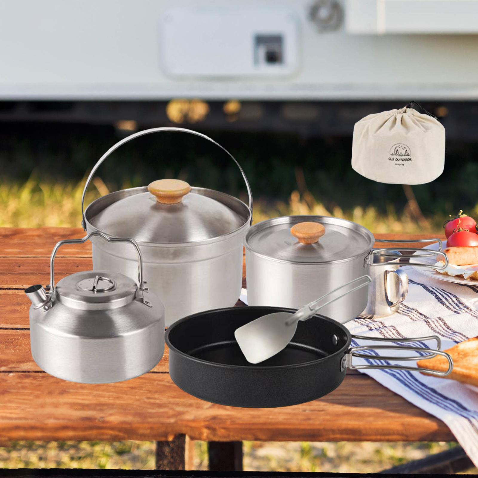 Camping Cookware Cook Gear Por - Camping Cooking Set With Kettle ulasan dan harga
