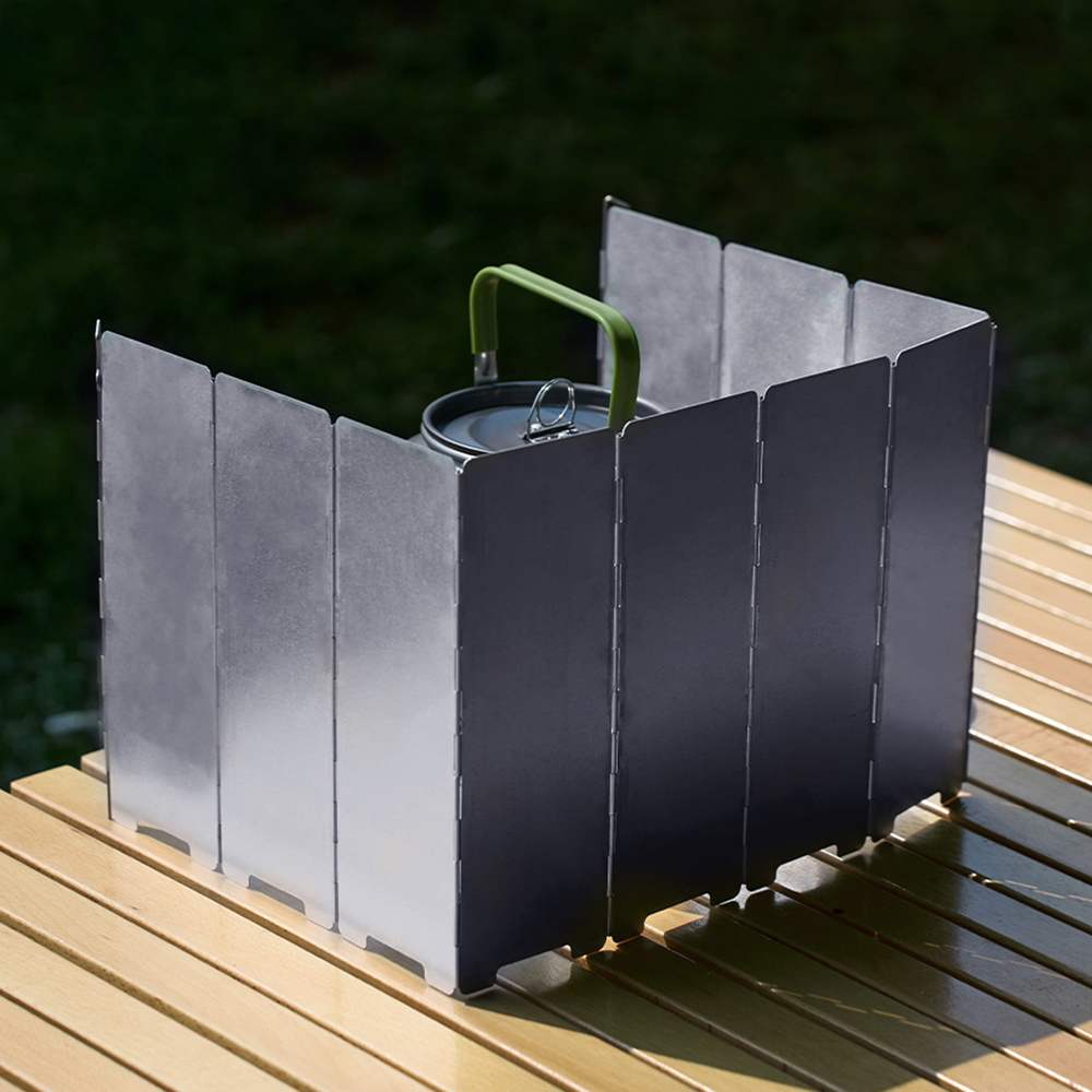 10 Plates Foldable Gas Stove W - Camping Cooking Windscreen ulasan dan harga