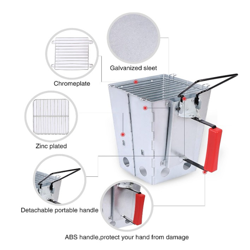 1PCS Collapsible Camping Grill - Charcoal Chimney Starter ulasan dan harga