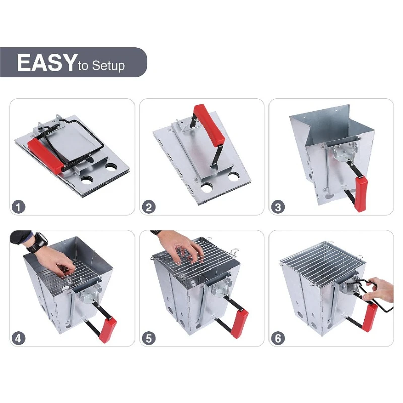 1PCS Collapsible Camping Grill - Charcoal Chimney Starter ulasan dan harga
