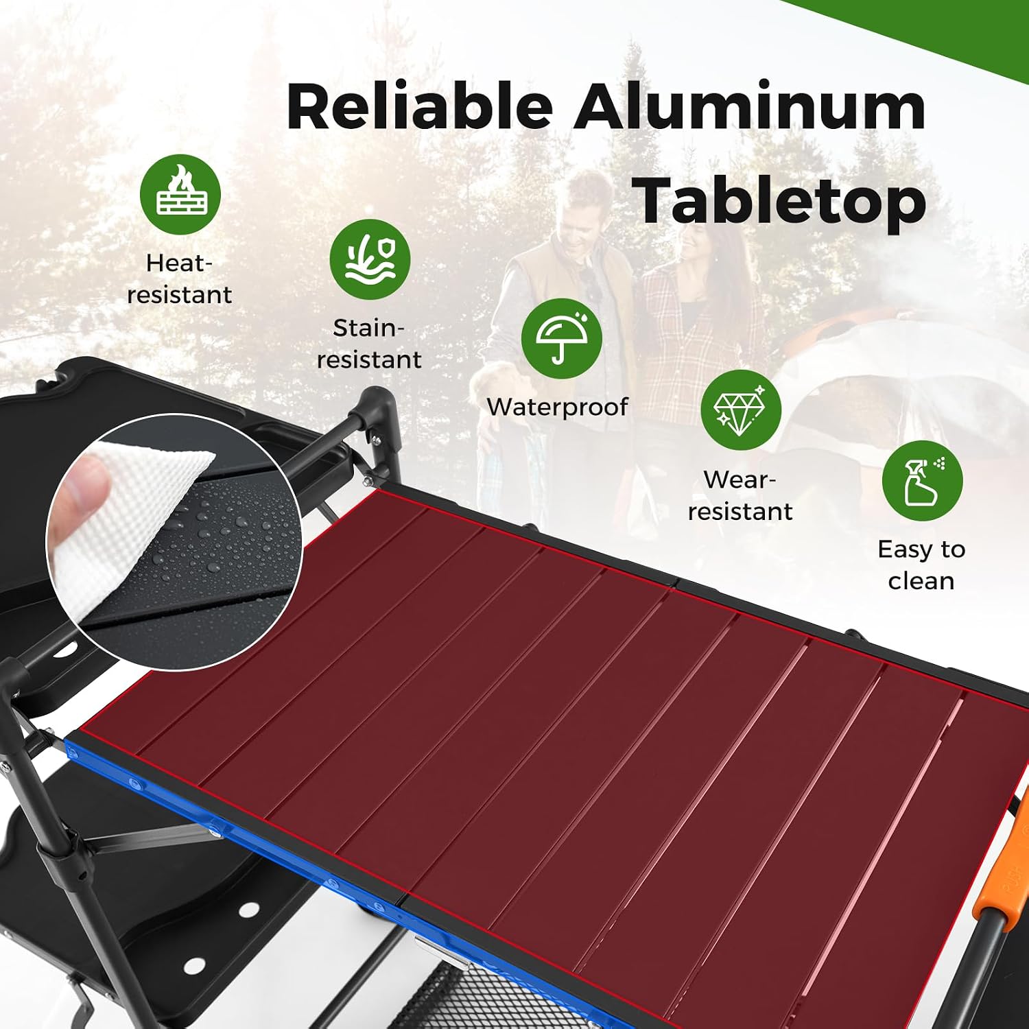 Portable Camp Cooking Table wi - Camping Cooking Table With Storage ulasan dan harga