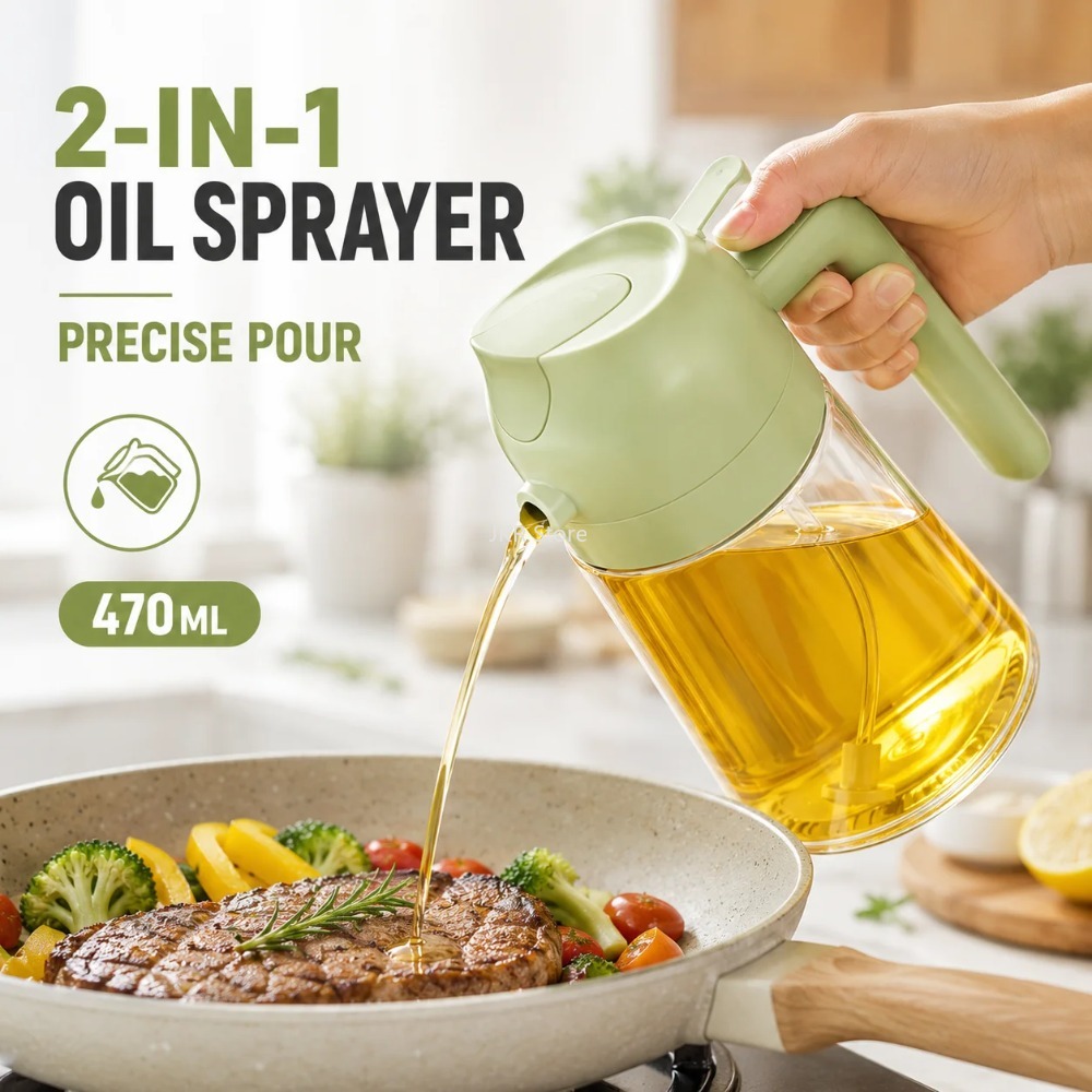 2 in 1 Olive Oil Sprayer Dispe - Camping Cooking Oil ulasan dan harga