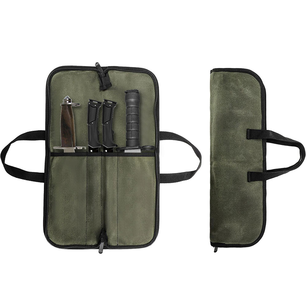 Waxed Canvas Knife Roll Bag Mu - Camping Cooking Backpack ulasan dan harga