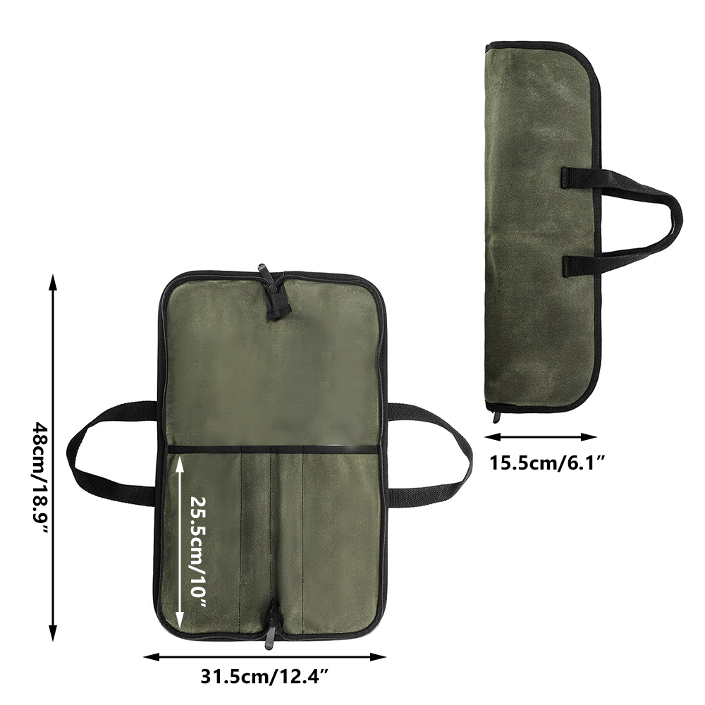 Waxed Canvas Knife Roll Bag Mu - Camping Cooking Backpack ulasan dan harga