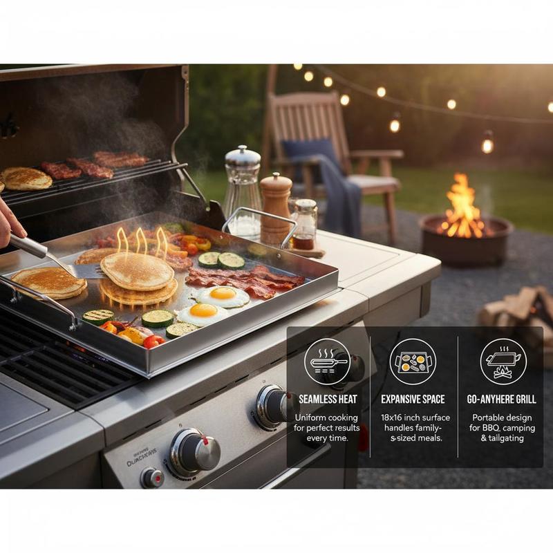 Universal Flat Top Griddle 18x - Camping Cooking Bowl ulasan dan harga
