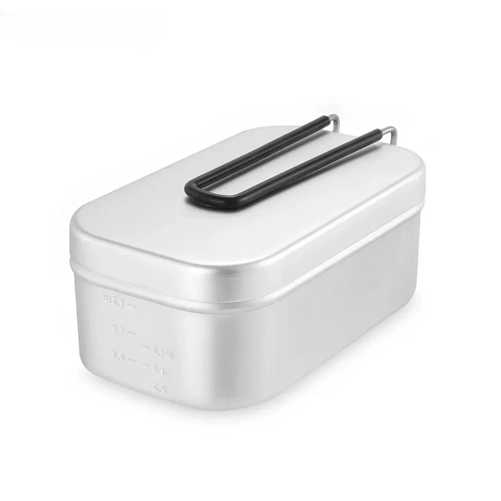 800/1400ML Aluminum Lunch Boxe - Camping Cooking Bowl ulasan dan harga