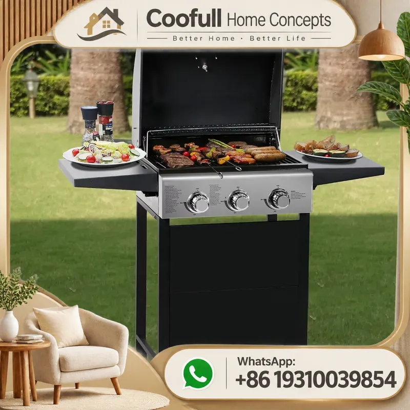 Propane Gas Grill With Side Bu - Camping Cooking Table Foldable ulasan dan harga