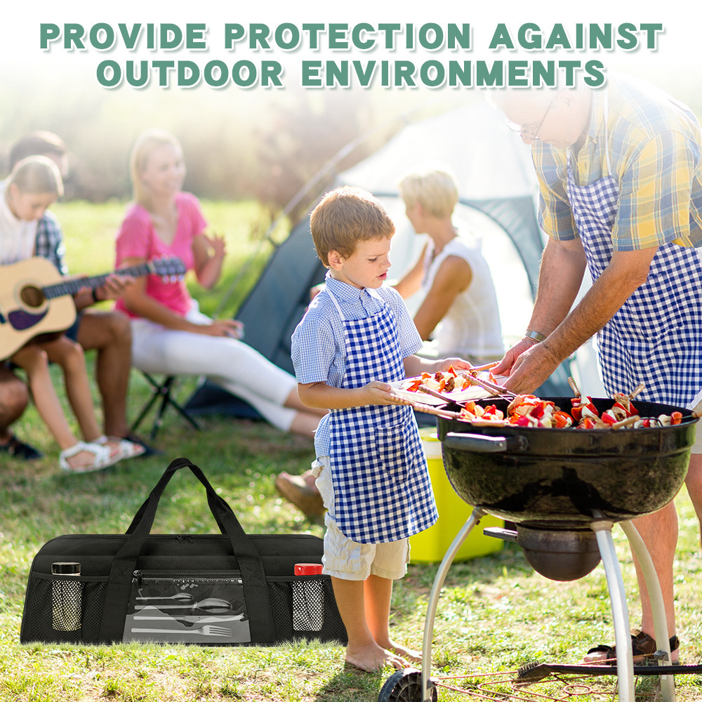 Durable Barbecue Utensils Stor - Camping Cooking Equipment Bag ulasan dan harga