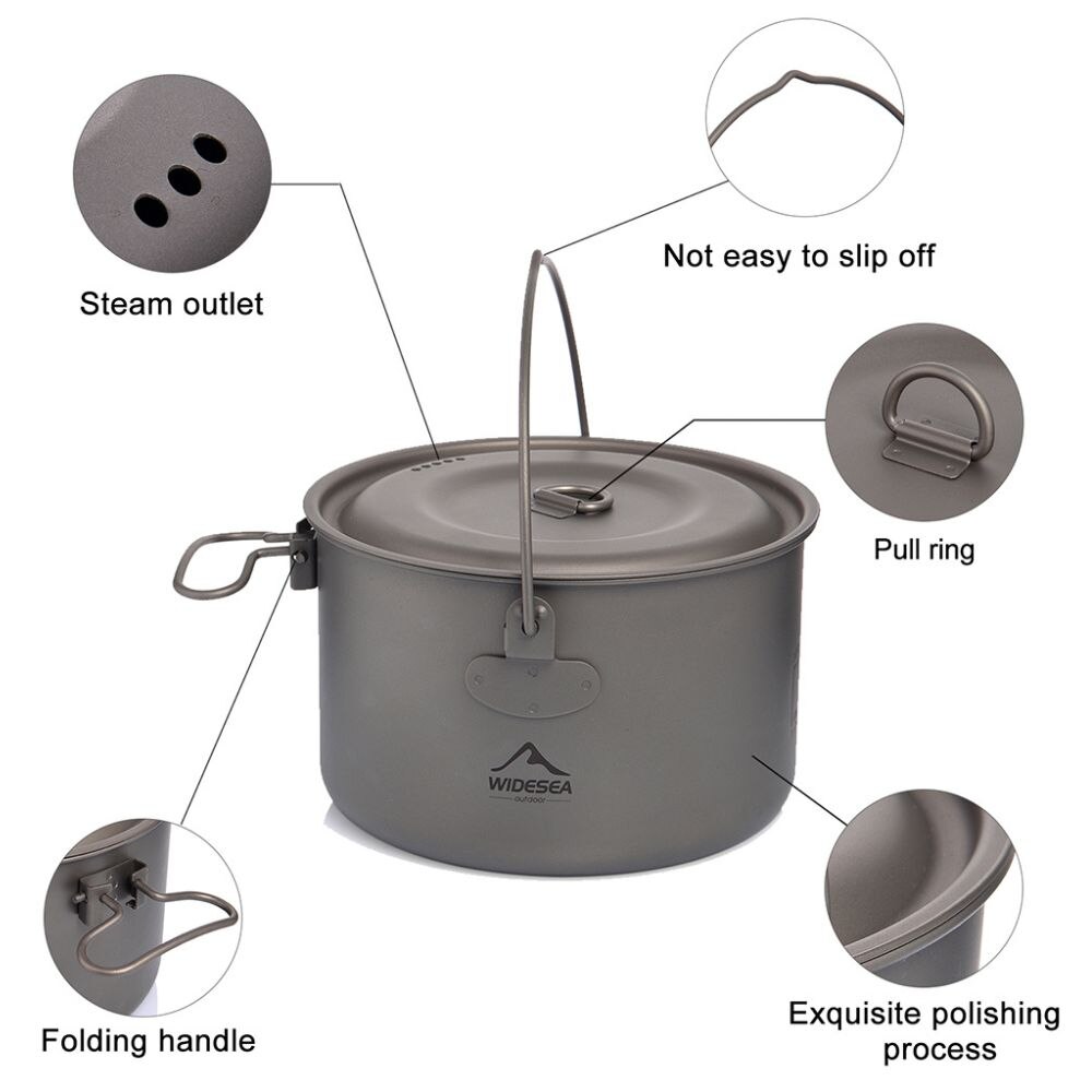 Widesea Camping Tableware Tita - Mess Kit Titanium ulasan dan harga