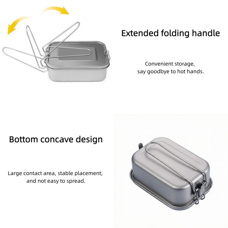 Titanium Lunch Box with Lid an - Mess Kit Titanium ulasan dan harga