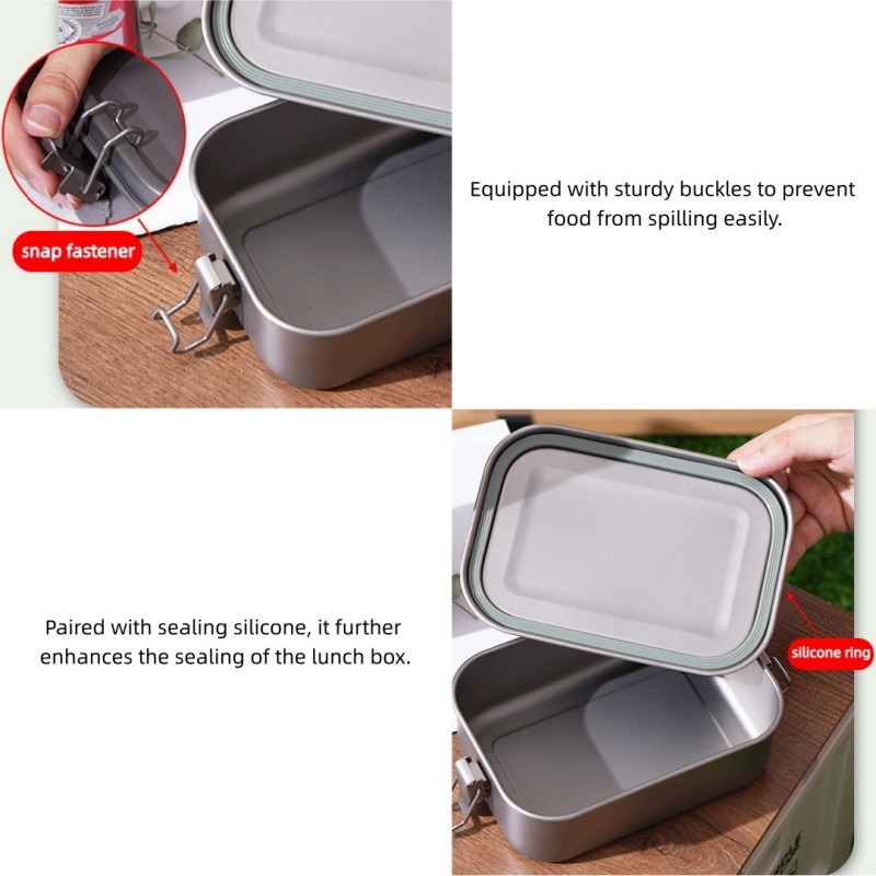Titanium Lunch Box with Lid an - Mess Kit Titanium ulasan dan harga