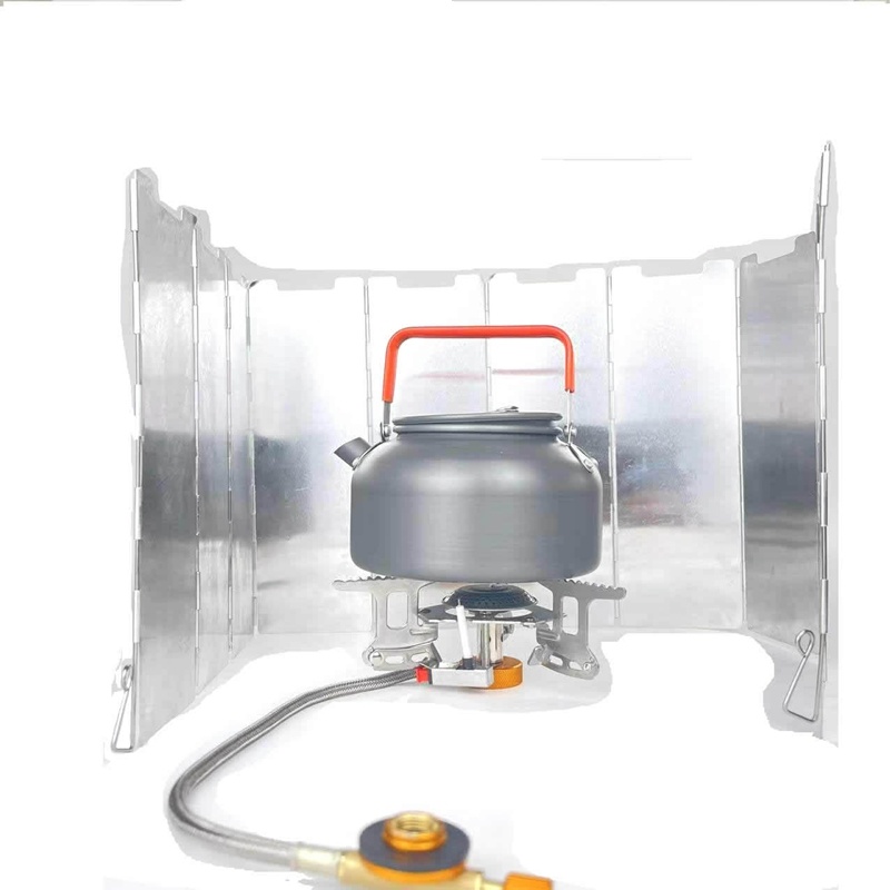 10 Plates Gas Stove Wind Shiel - Camping Cooking Windscreen ulasan dan harga