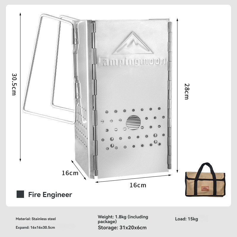 CAMPINGMOONMT-18 Foldable Port - Charcoal Chimney Starter ulasan dan harga