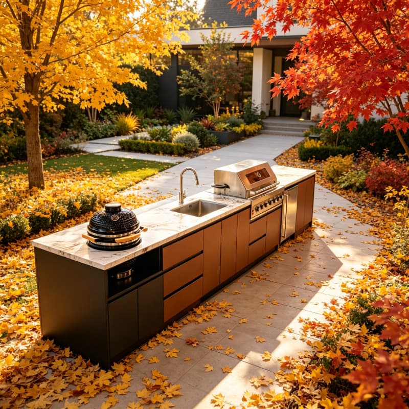 Folding Outdoor Kitchen Camp T - Camping Cooking Table With Storage ulasan dan harga