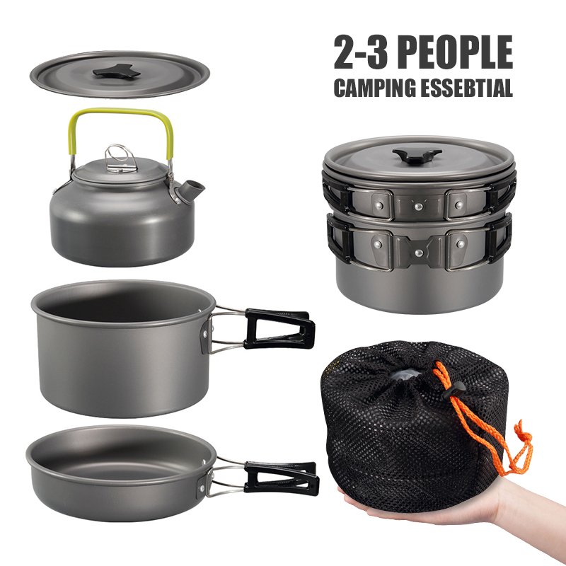 WESTTUNE Camping Cookware Kit  - Camping Outdoor Cooking Table ulasan dan harga