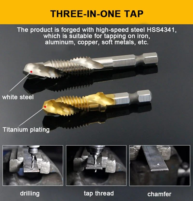 6PCS Metric Titanium Drill Tap - Mess Kit Titanium ulasan dan harga