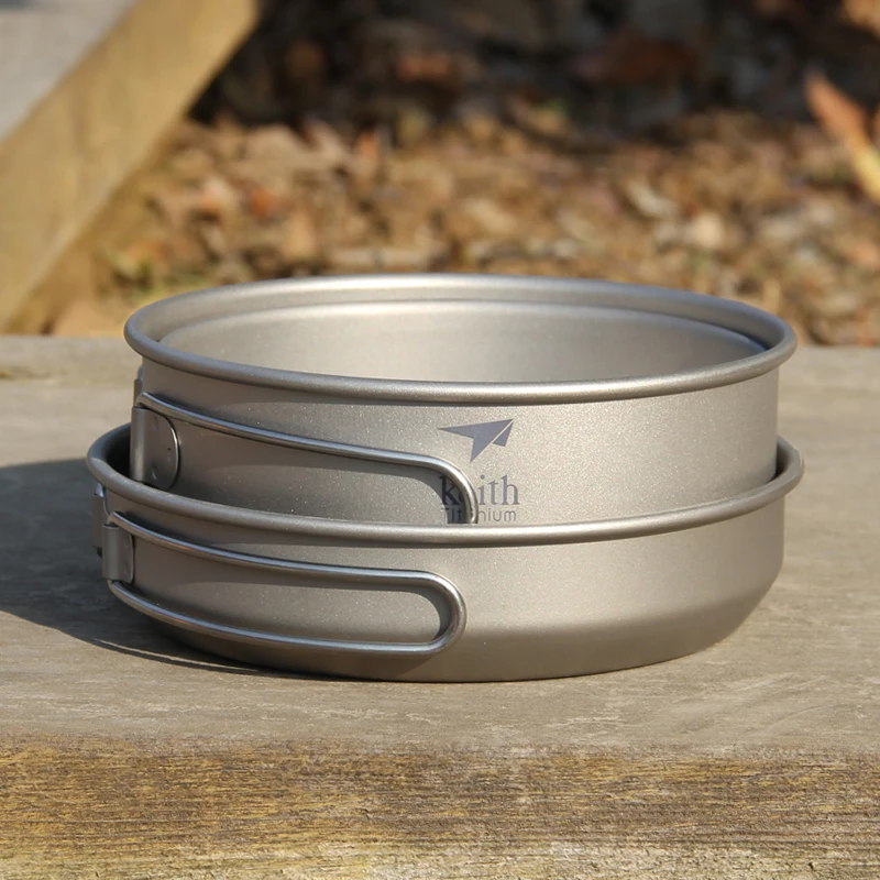 Keith 3PCS Titanium Cookware P - Camping Cooking Bowl ulasan dan harga