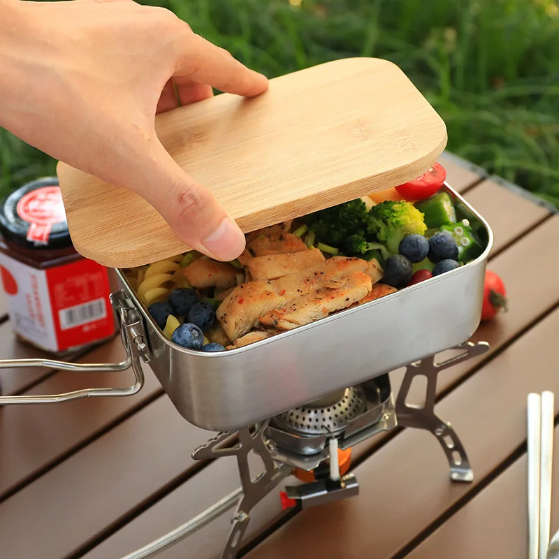 304 Stainless Steel Lunch Box  - Mess Kit Titanium ulasan dan harga
