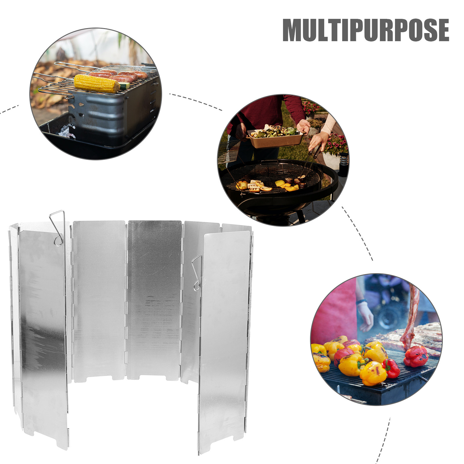 1Set Portable Folding Windscre - Camping Cooking Windscreen ulasan dan harga