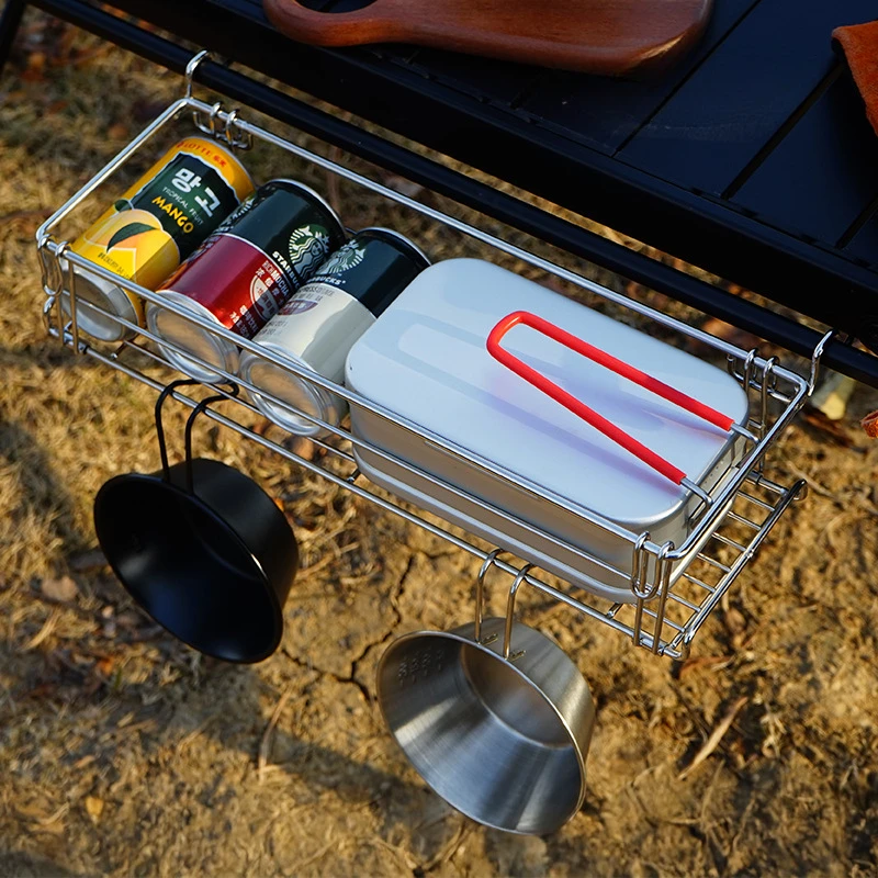Aluminum IGT Table Side Storag - Camping Cooking Table With Storage ulasan dan harga