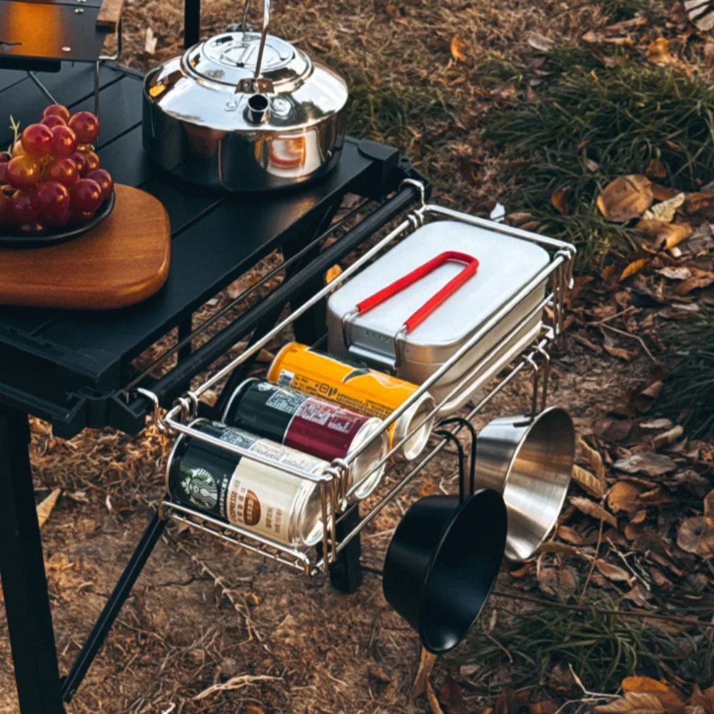 Aluminum IGT Table Side Storag - Camping Cooking Table With Storage ulasan dan harga