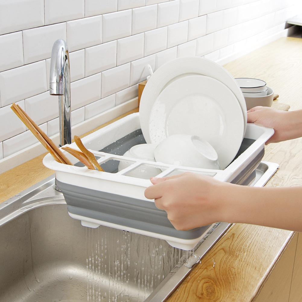 Foldable Dish Drainer Bowl Rac - Camping Cooking Dishes ulasan dan harga