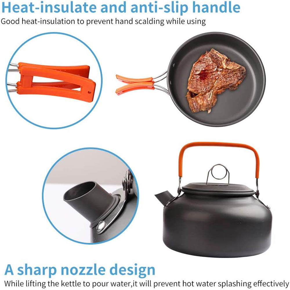 1pcs/1set Camping Cookware Kit - Camping Cooking Backpack ulasan dan harga