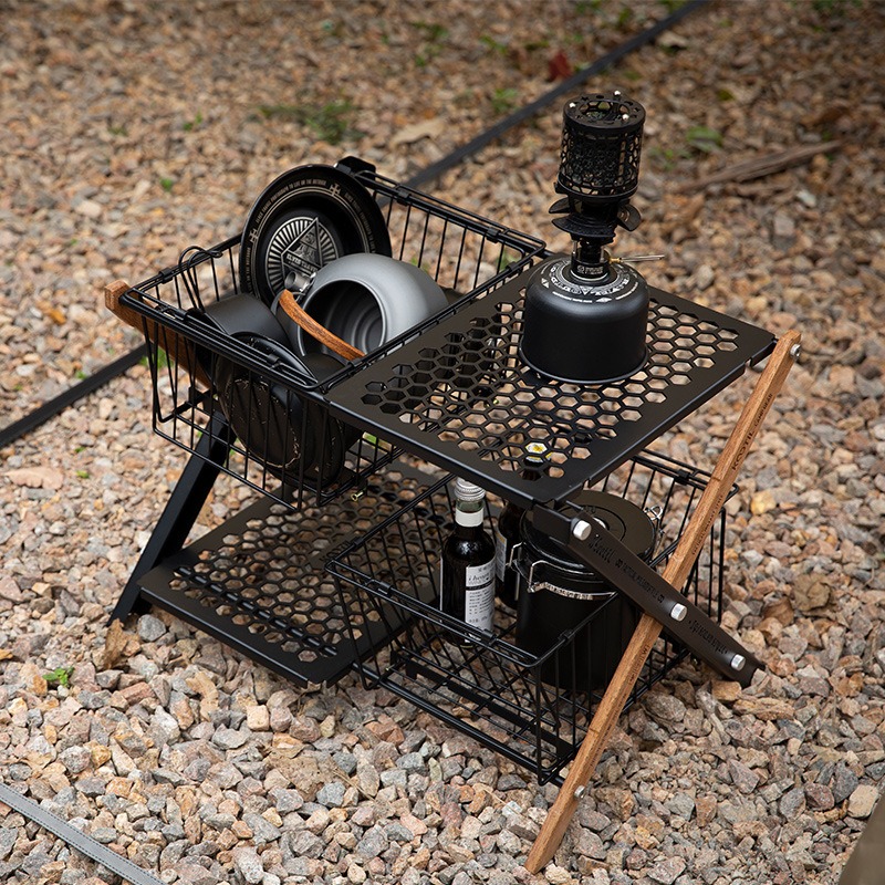 Portable Folding Camping Table - Camping Cooking Table With Storage ulasan dan harga