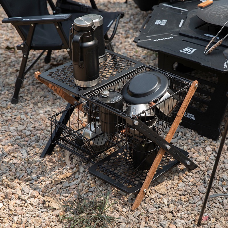 Portable Folding Camping Table - Camping Cooking Table With Storage ulasan dan harga