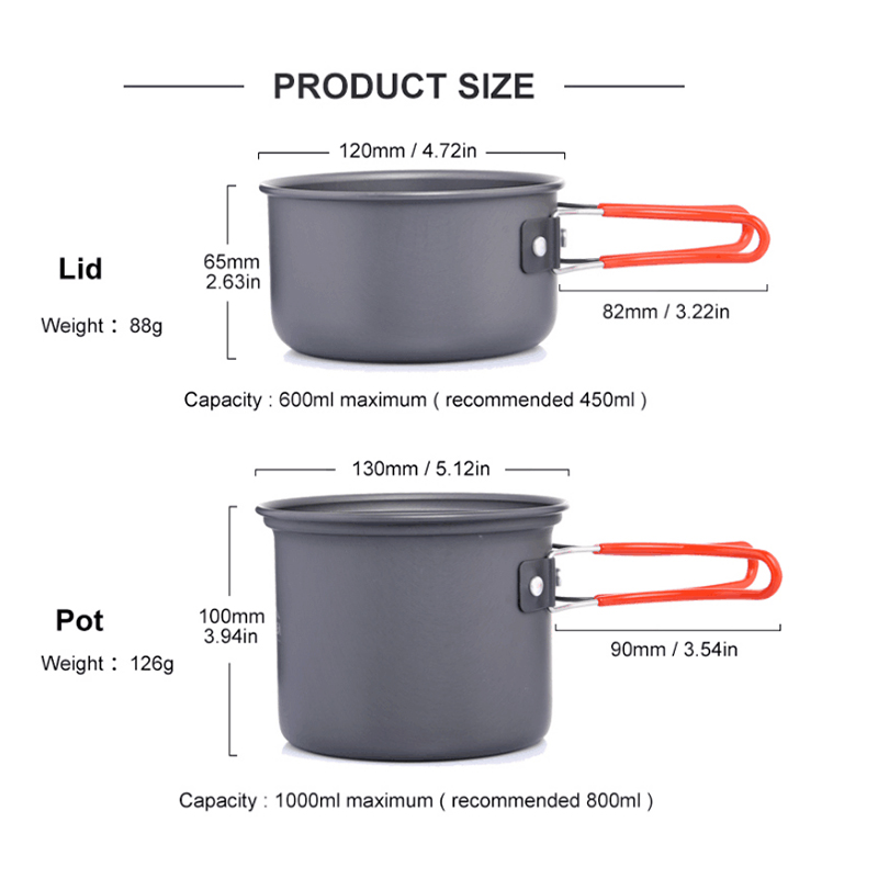 Widesea Ultralight Camping Coo - Camping Cooking Dishes ulasan dan harga