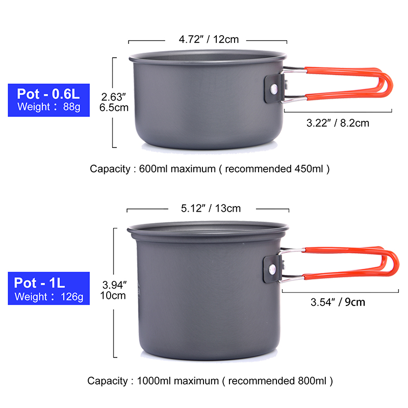 Widesea Camping Cookware Set O - Camping Cooking Utensil Set ulasan dan harga
