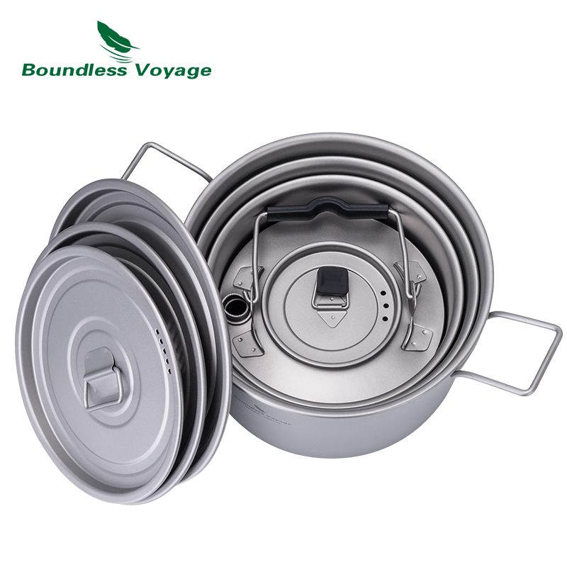 Boundless Voyage Titanium Pot  - Camping Cooking Utensil Set ulasan dan harga