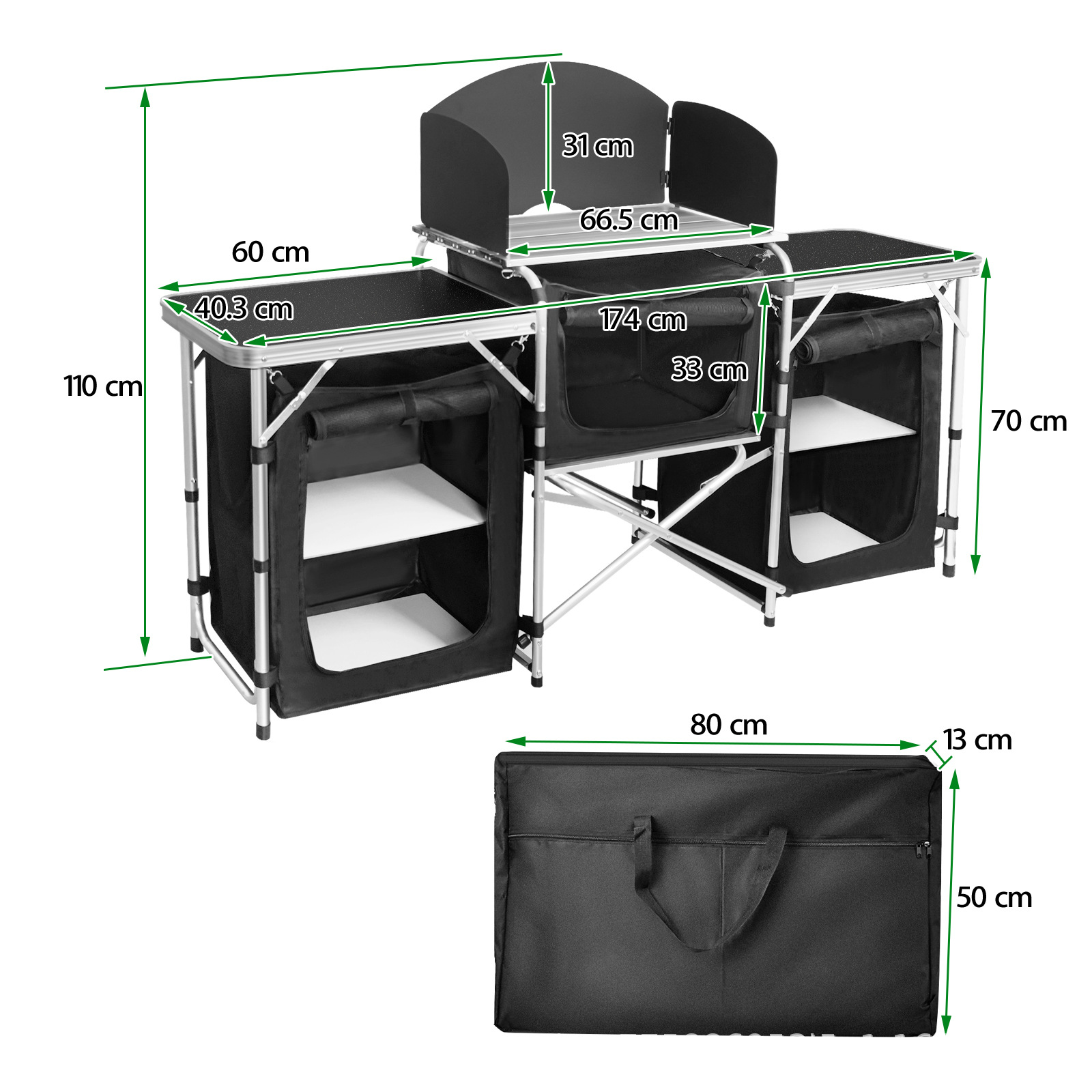 Hot-selling Outdoor Camping Mo - Camping Cooking Table With Storage ulasan dan harga