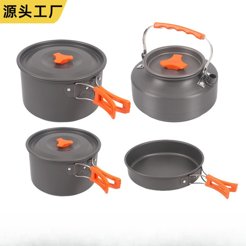 Portable Outdoor Cookware Set  - Camping Cooking Set With Kettle ulasan dan harga
