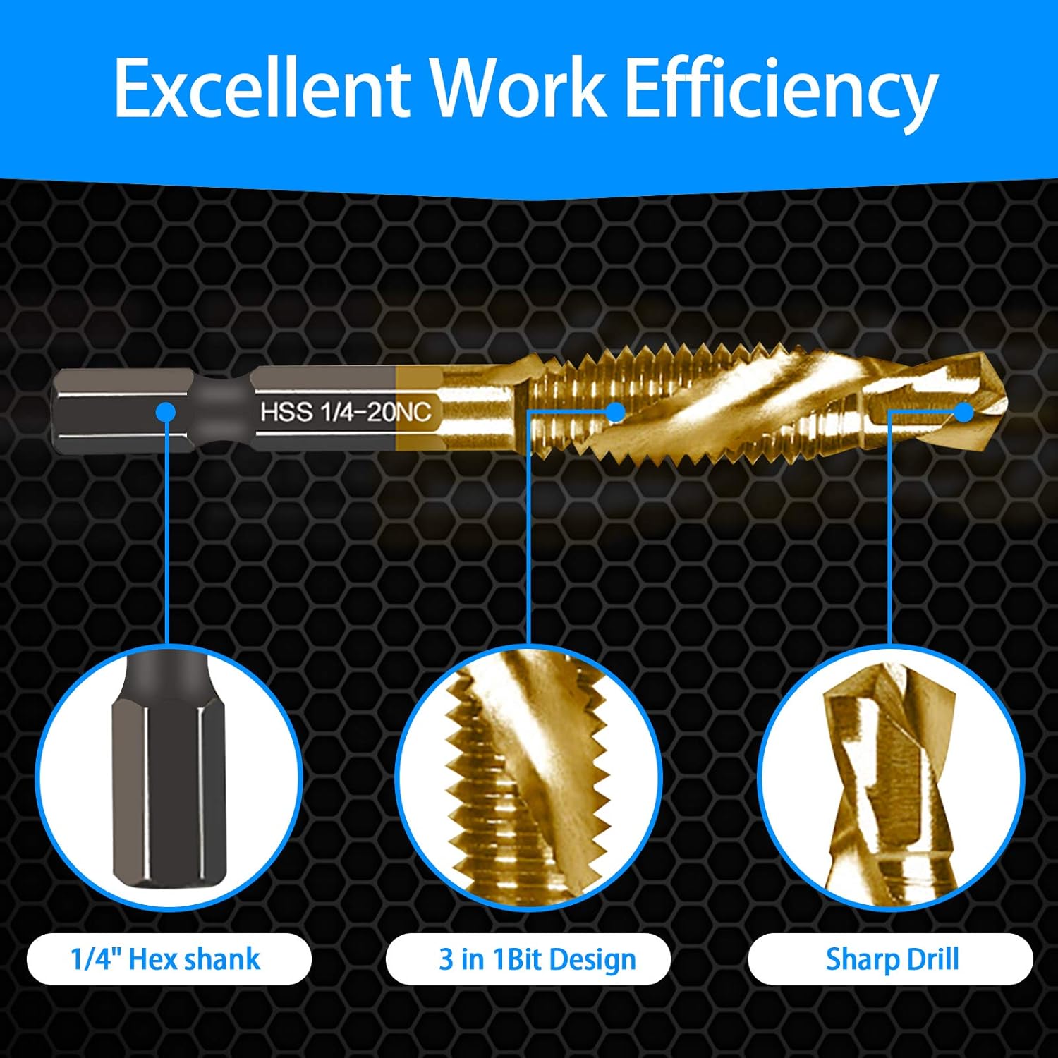 HSS Drill and Tap Bit Set 6pcs - Mess Kit Titanium ulasan dan harga