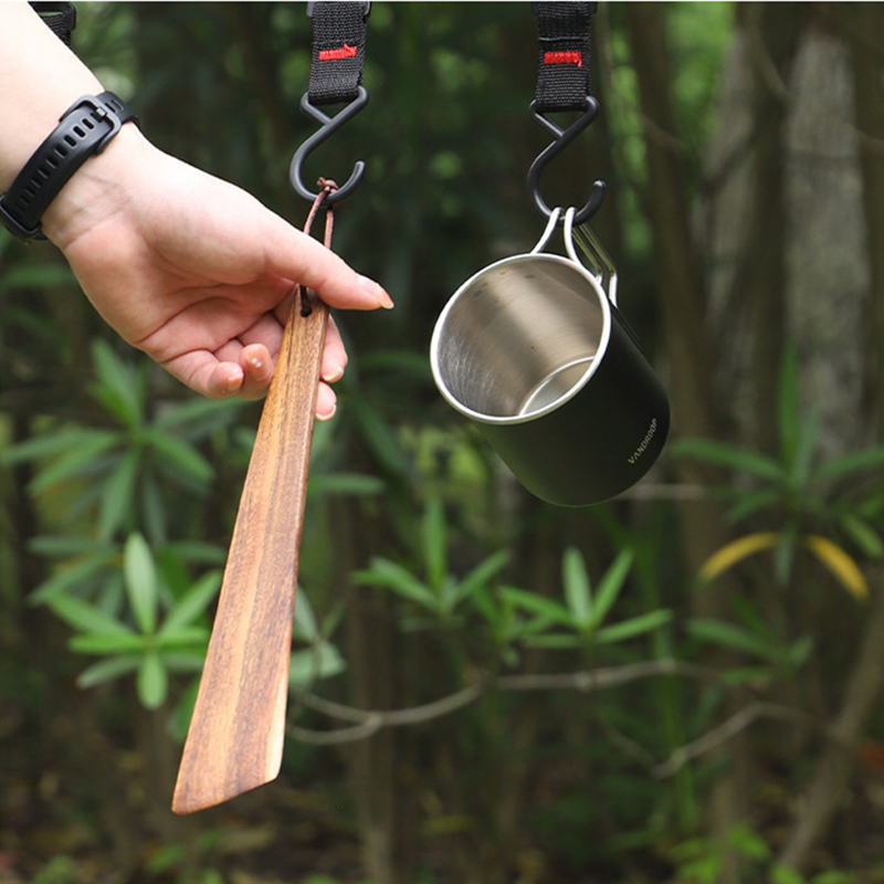Wooden Spatula Portable Turner - Camping Cooking Windscreen ulasan dan harga