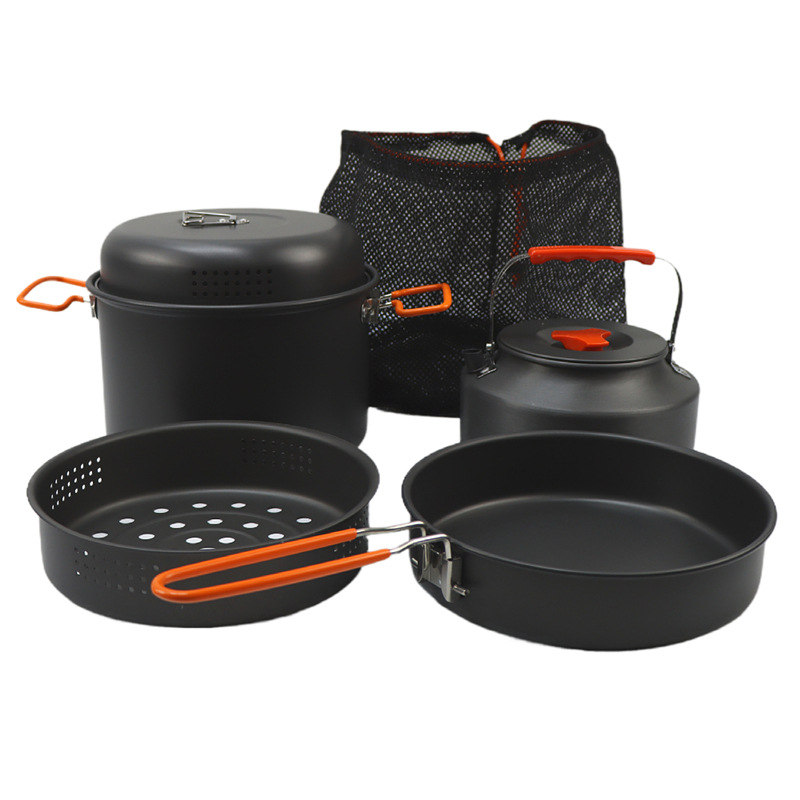 Outdoor Cookware Set Camping C - Camping Cooking Set With Kettle ulasan dan harga