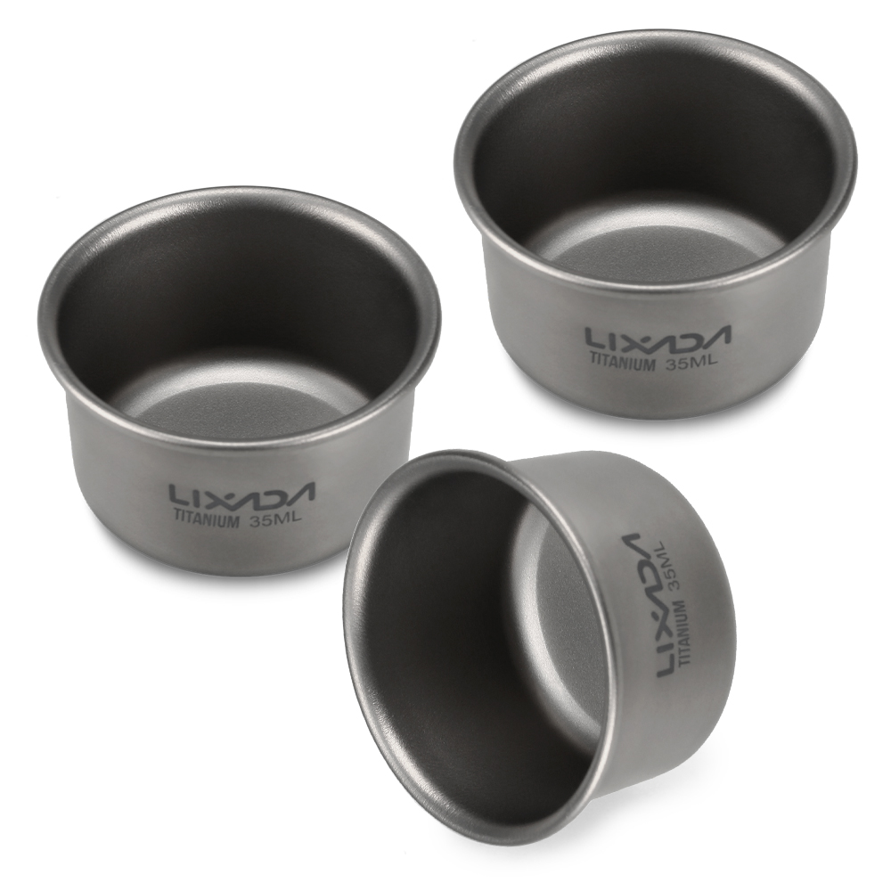 1/3pcs Lixada 35ml Mini Titani - Mess Kit Titanium ulasan dan harga