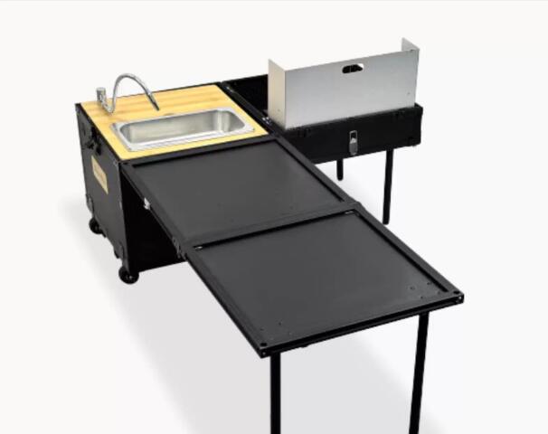 Outdoor movable kitchen Cookin - Camping Cooking Table With Storage ulasan dan harga